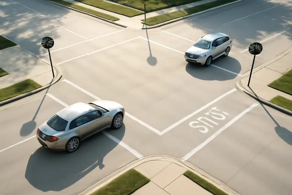 Disputing liability at a traffic intersection