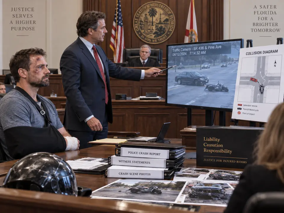 proving fault tampa motor cycle accident
