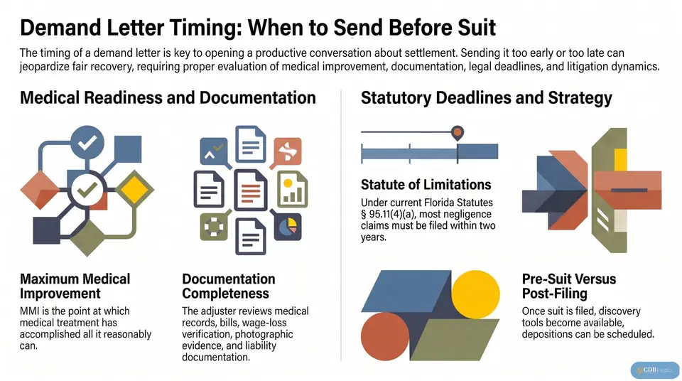Infographic: Demand Letter Timing: When to Send Before Suit