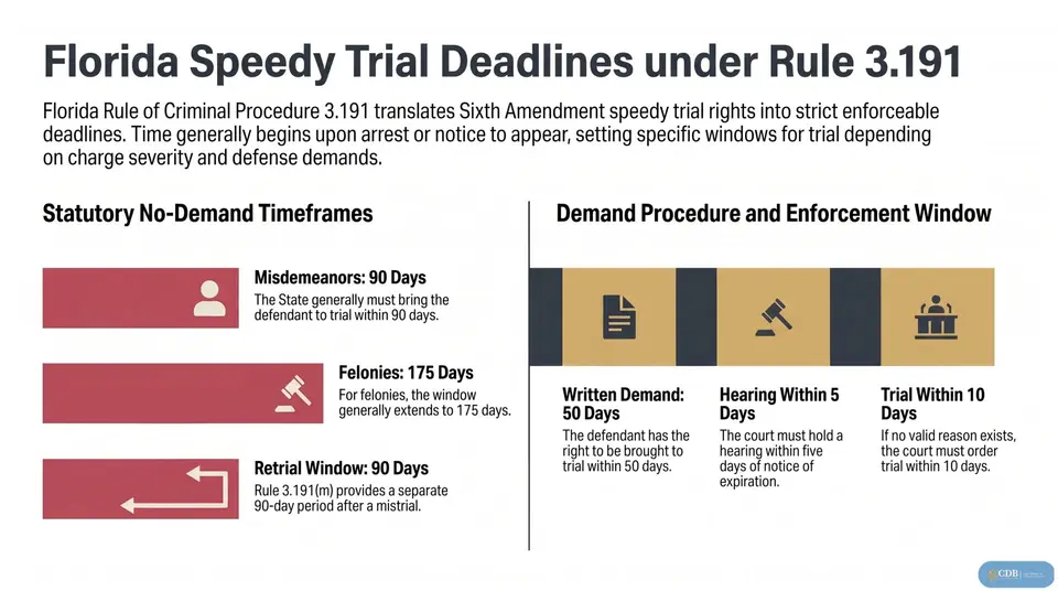 Infographic: Speedy Trial Demand: What Triggers the Clock in FL